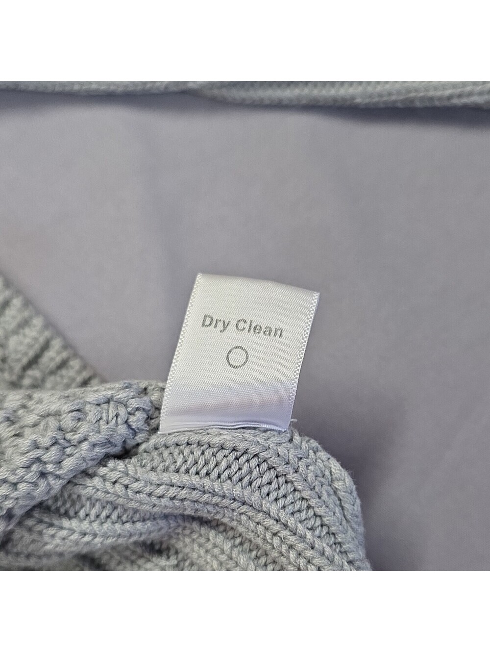 Coldwater Creek Chunky Cable Knit ZipUp Cardigan Sweater Gray P L - Picture 4 of 9